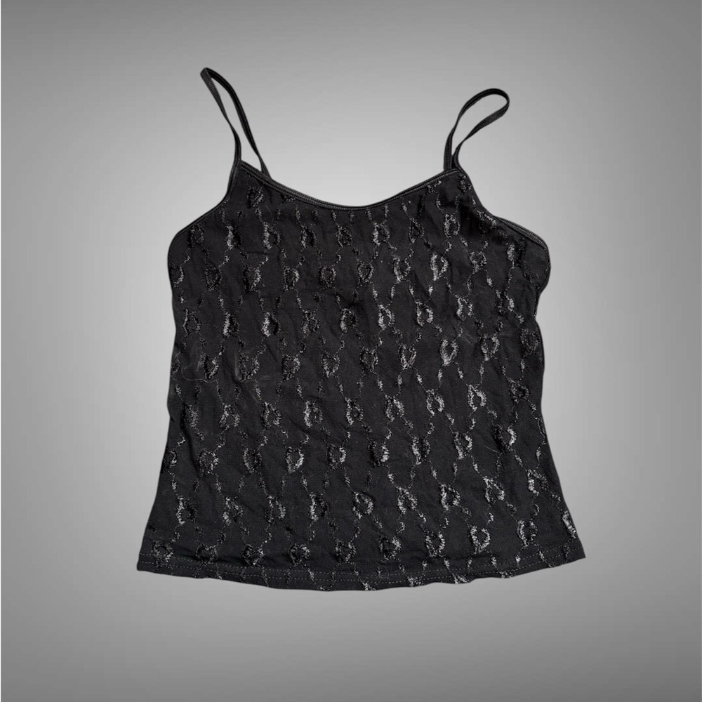 Frederick's of Hollywood Black Lace Spaghetti Strap Cami
